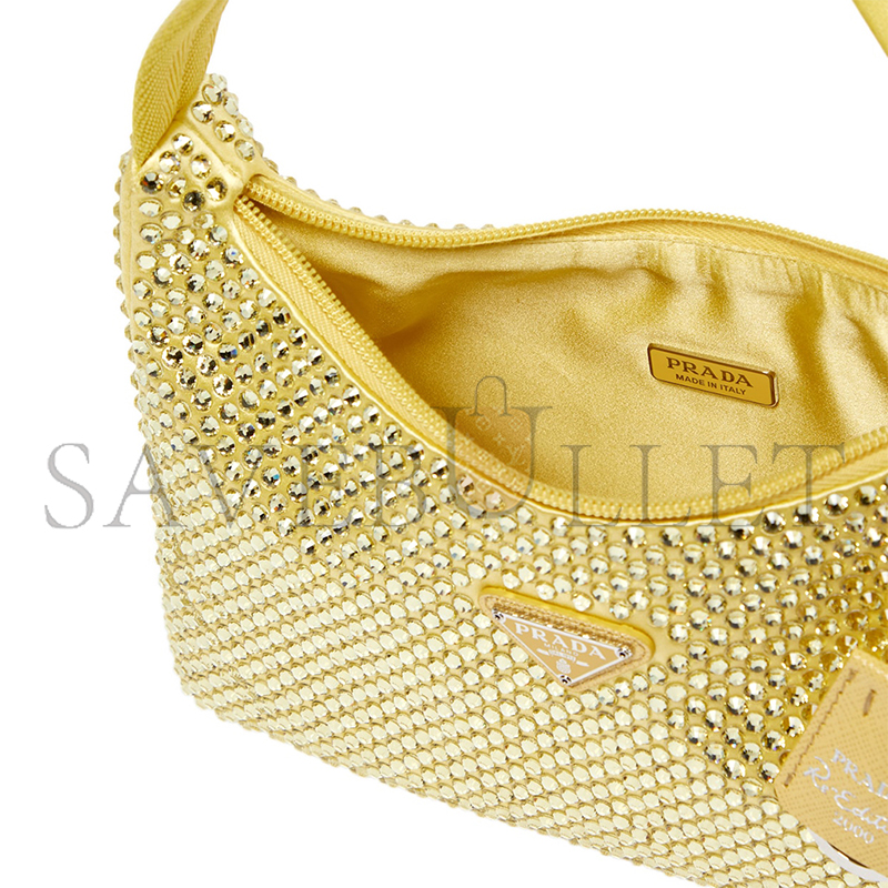 PRADA RE-EDITION MINI EMBELLISHED SHOULDER BAG 1NE515 (22*17*6cm)